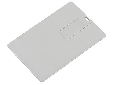 Флеш-карта USB 2.0 на 16 Gb в форме кредитной карты, серебристая ( 16Gb ) - фото