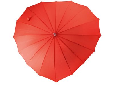 Зонт-трость «I love you» в форме сердца механический - фото