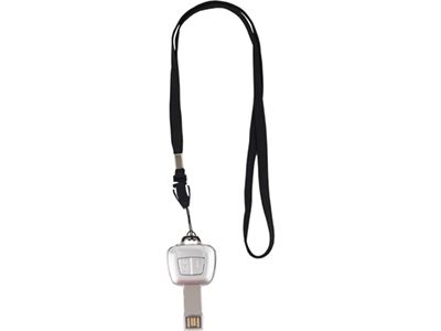 Флеш-карта USB 2.0 на 4 Gb в форме ключа с фонариком и лазерной указкой на шнурке ( 4Gb ) - фото