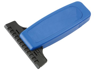 Скребок для очистки стекол автомобиля от снега и льда со сменной прорезиненной насадкой - фото