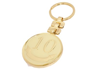 Брелок «Юбилей — 10 лет», золотистый - фото