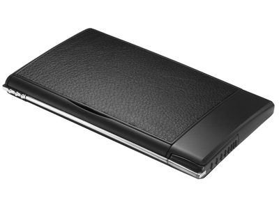 Визитница с флеш-картой USB 2.0 на 4 Gb и ручкой, черный ( 4Gb ) - фото