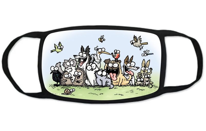 Тканевая защитная маска на лицо Simon’s Cat, Кот Саймона №1 - фото