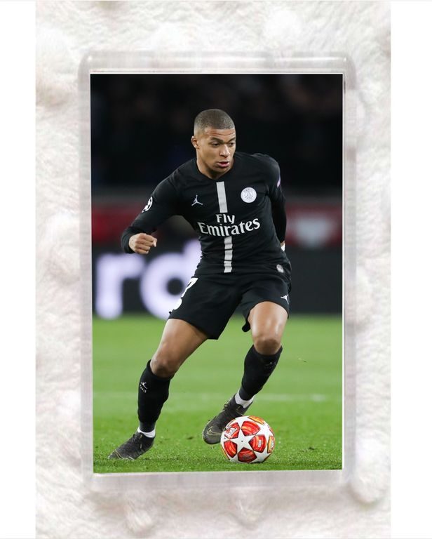 Магнит акриловый Kylian Mbappe Lottin, Килиан Мбаппе Лоттен №1 - фото