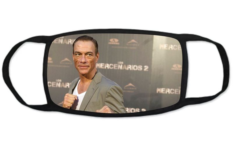 Тканевая защитная маска на лицо Jean-Claude Van Damme, Жан-Клод Ван Дамм №1 - фото