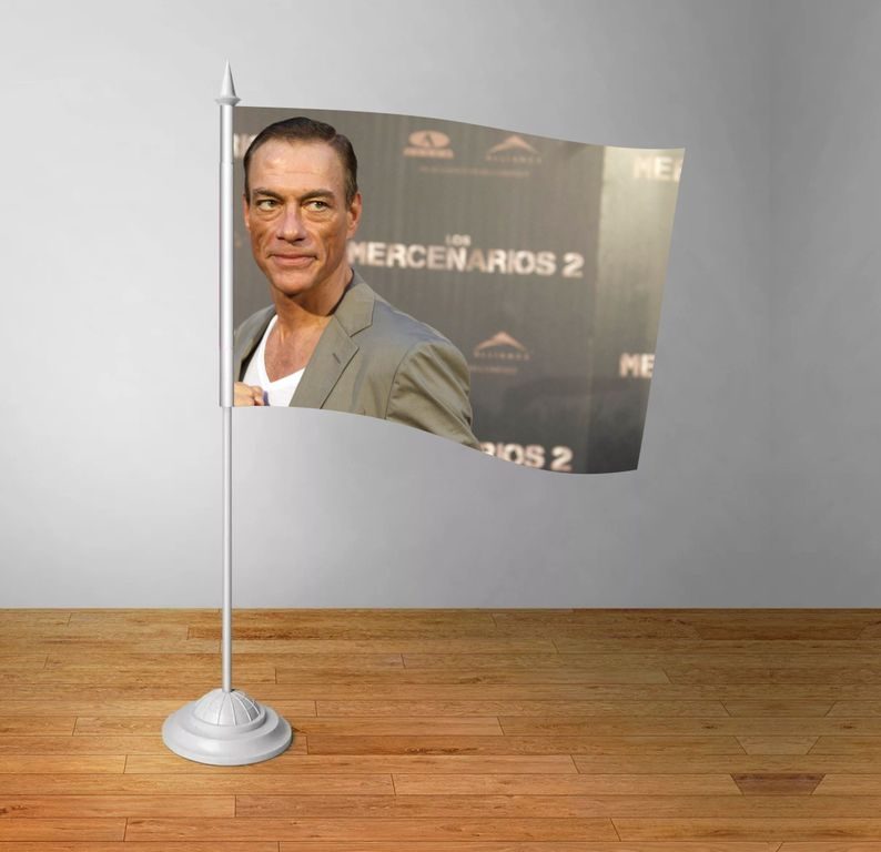 Флажок настольный Jean-Claude Van Damme, Жан-Клод Ван Дамм №1 - фото