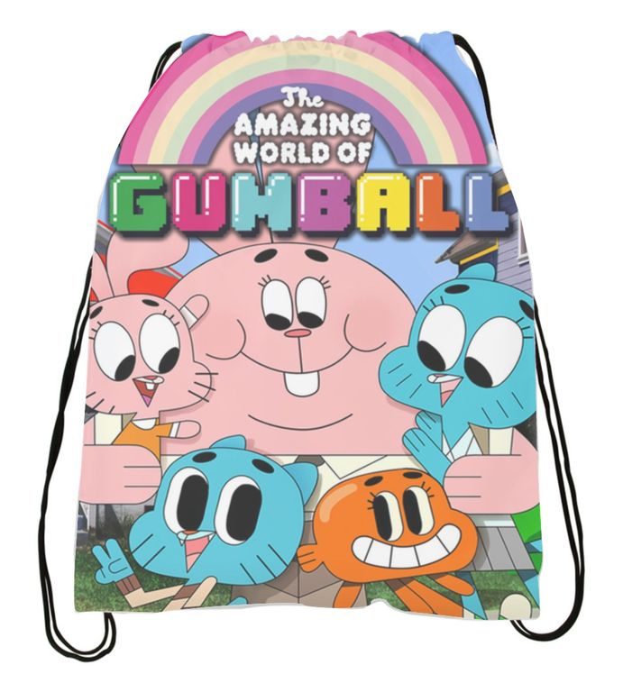 Сумка-мешок Удивительный мир Гамбола, The Amazing World of Gumball для обуви №2 - фото