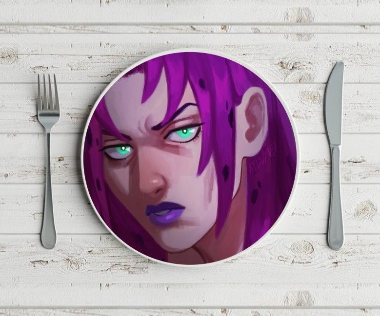 Тарелка Невероятные приключения ДжоДжо, JoJo’s Bizarre Adventure №3 - фото