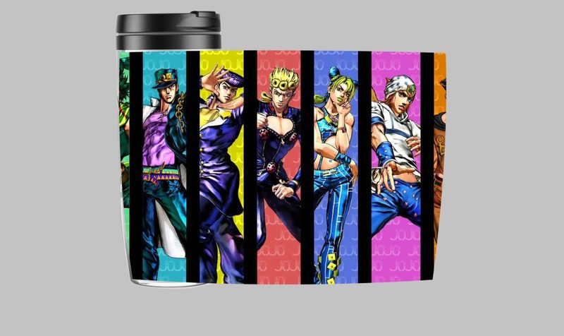 Термокружка Невероятные приключения ДжоДжо, JoJo’s Bizarre Adventure №3 - фото