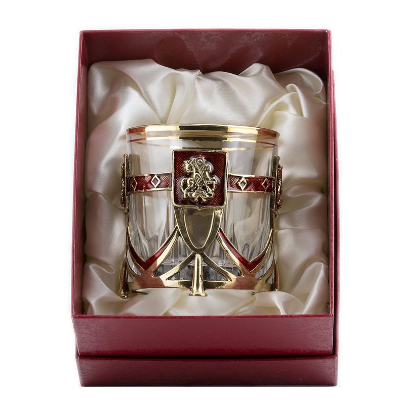 Бокал для виски Георгий Победоносец в картонной коробке (Город Подарков) - фото