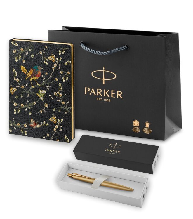 Подарочный набор Parker: Ручка Parker Jotter XL SE20 Monochrome Gold и Ежедневник PB2123128_062754 - фото