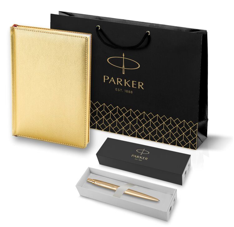 Подарочный набор Parker: Шариковая Ручка Jotter XL Gold и Ежедневник PSGOLD2122754 - фото