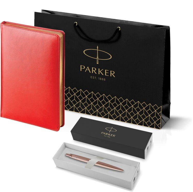 Подарочный набор Parker: Ручка Parker Jotter XL SE20 Monochrome Pink Gold и Ежедневник 212_3_128082755 - фото