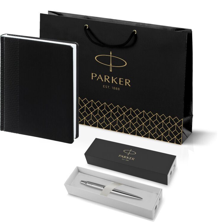 Подарочный набор Parker: Шариковая Ручка Parker Jotter Essential, St Steel СT 195_2645303170 - фото