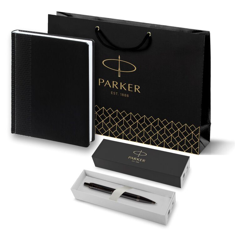 Подарочный набор Parker: Ежедневник и Шариковая Ручка Parker IM Black Edition 212726_4530618 - фото