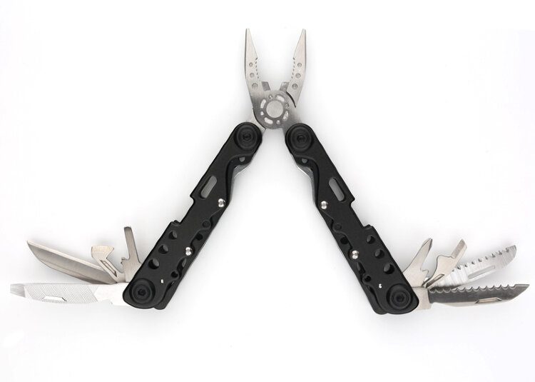 Мультитул Stinger, сталь (черно-серебристый), 13 инструментов, нейлоновый чехол, коробка картон - фото