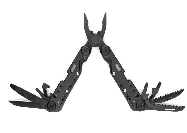 Мультитул Stinger, сталь (черный), 13 инструментов, нейлоновый чехол, коробка картон - фото