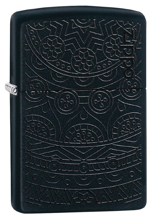 Зажигалка Zippo 29989 Tone on Tone Design Black Matte - фото