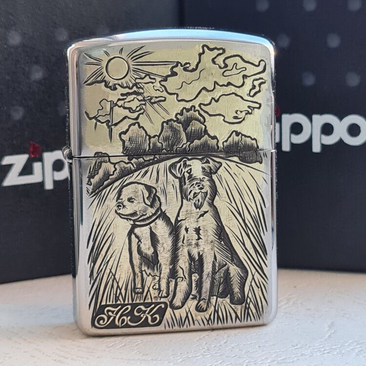 Зажигалка Zippo Brushed Chrome 200 - фото