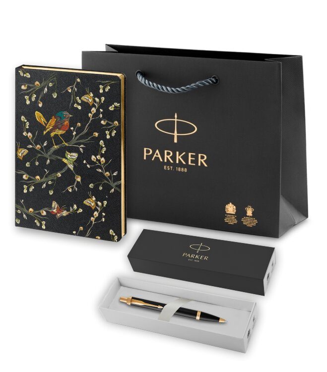 Подарочный набор Parker: Шариковая Ручка Parker IM Metal Black GT и Ежедневник PB1931110_5301666 - фото