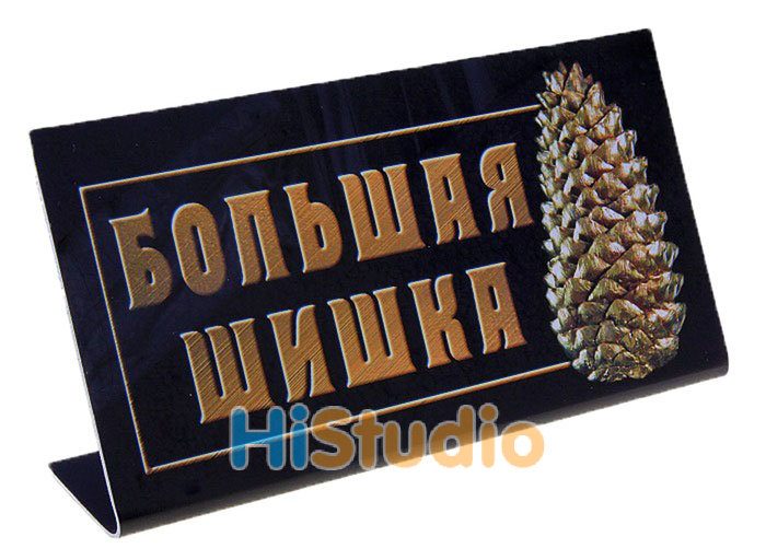 Табличка на стол Большая шишка - фото