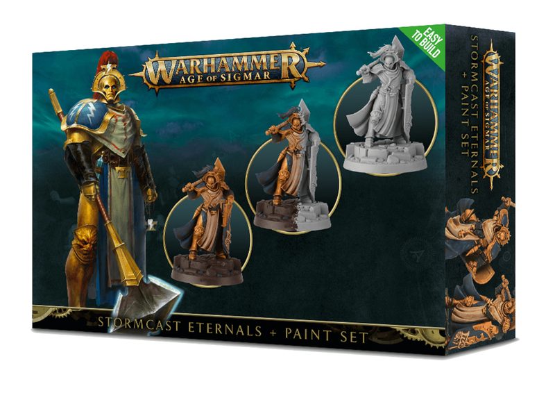 Игра Warhammer. Age of Sigmar. Easy to Build: Stormcast Eternals+Paint Set - фото