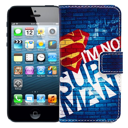 Чехол-книжка для iPhone 5/5S Im no Superman - фото
