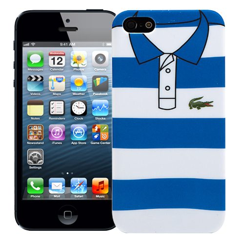 Чехол для iPhone 5/5S Blue and white stripes, серия Sports shirt - фото