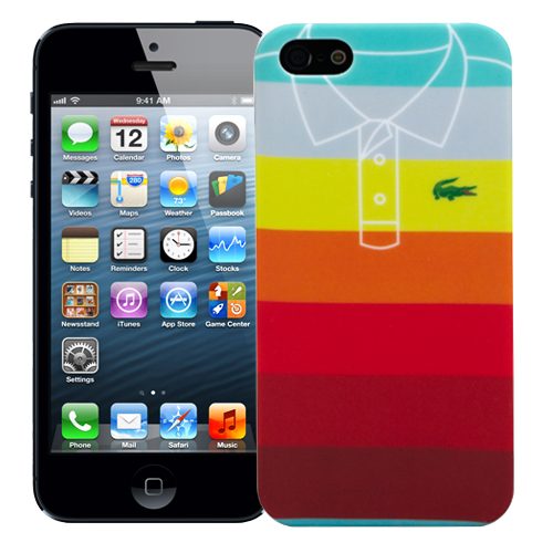 Чехол для iPhone 5/5S Rainbow stripes, серия Sports shirt - фото