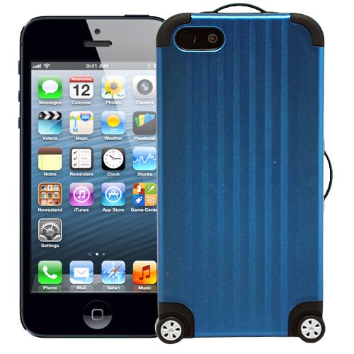 Чехол для iPhone 5/5S Luggage (синий) - фото