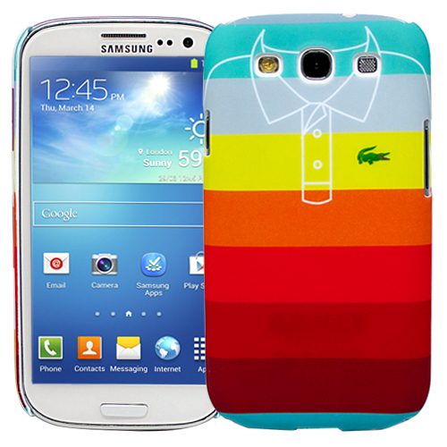 Чехол для Samsung Galaxy S3 Rainbow stripes, серия Sports shirt - фото