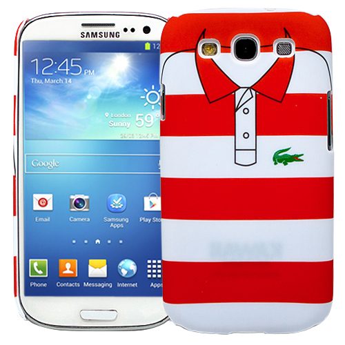 Чехол для Samsung Galaxy S3 Red and white stripes, серия Sports shirt - фото