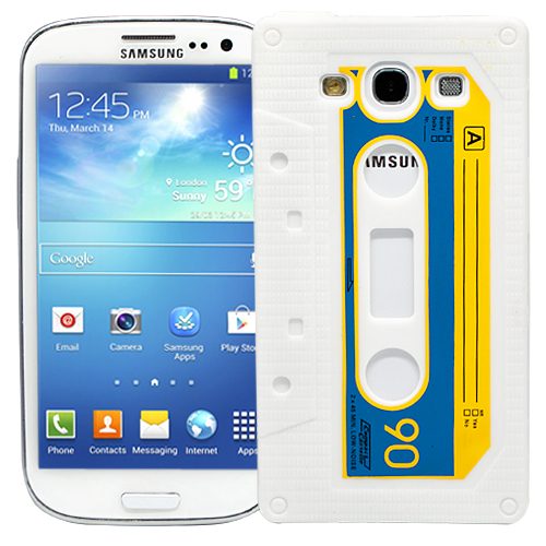 Чехол для Samsung Galaxy S3 Кассета (белый) - фото