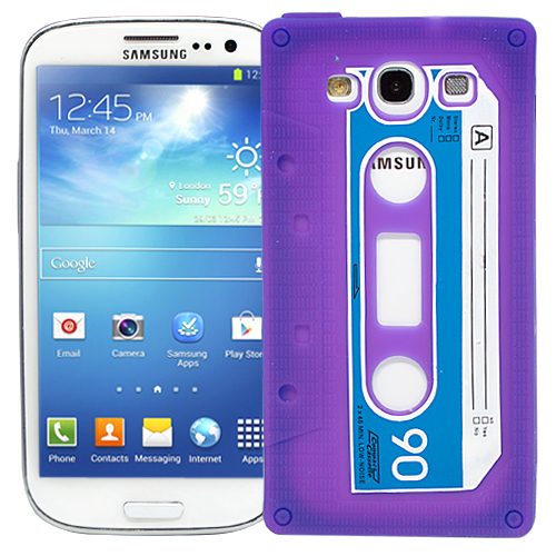 Чехол для Samsung Galaxy S3 Кассета (фиолетовый) - фото