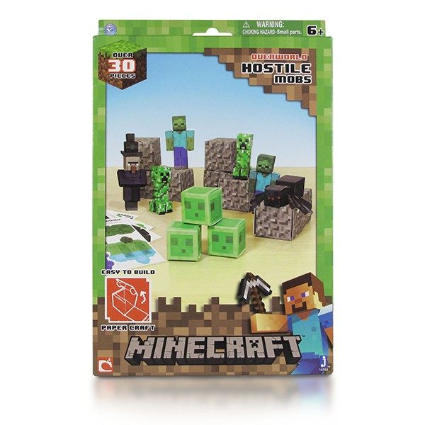 Бумажный конструктор Minecraft Papercraft Игровой мир Враждебные мобы 30 деталей - фото