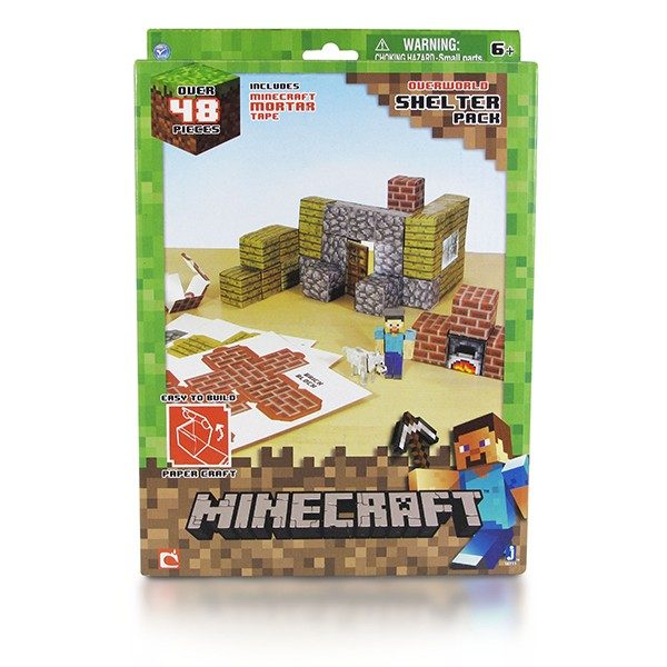 Бумажный конструктор Minecraft Papercraft Игровой мир Убежище 48 деталей - фото