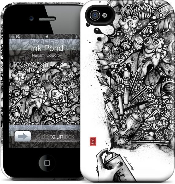 Чехол для iPhone 4/4S Gelaskins Ink Pond - фото