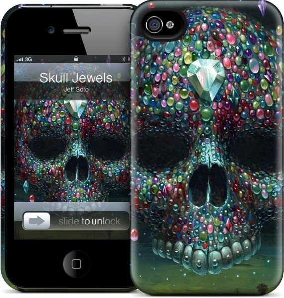Чехол для iPhone 4/4S Gelaskins Skull Jewels - фото
