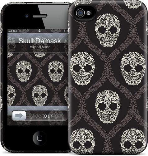 Чехол для iPhone 4/4S Gelaskins Skull Damask - фото