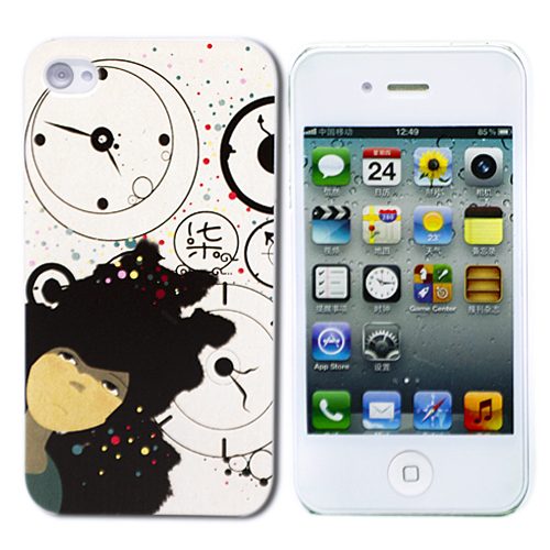 Чехол для iPhone 4/4S Painted Clock - фото