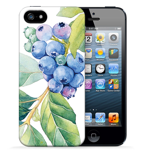 Чехол для iPhone 5/5s Water-colour Blueberry - фото