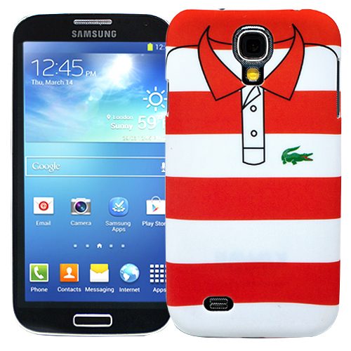 Чехол для Samsung Galaxy S4 Red and white stripes, серия Sports shirt - фото
