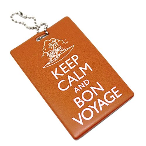 Бирка на багаж Keep calm & Bon voyage - фото