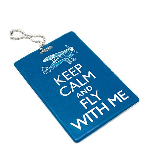 Бирка на багаж Keep calm & Fly with me - фото