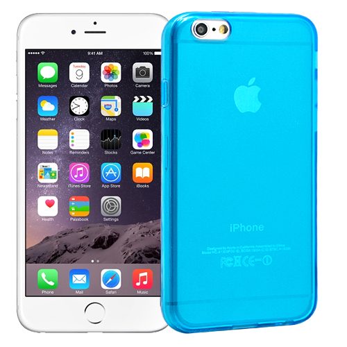 Чехол для iPhone 6 Clear (синий) - фото