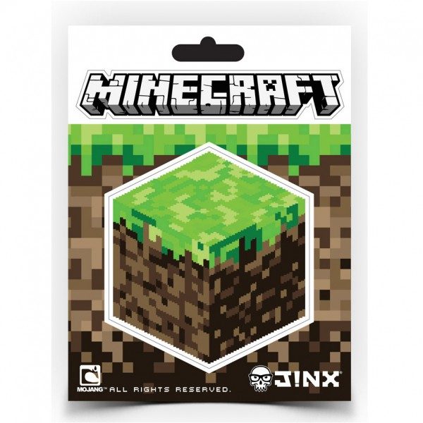 Наклейка Куб Земли Майнкрафт Dirt Block Sticker Minecraft (8см) - фото
