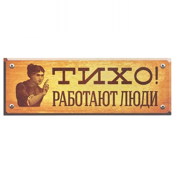 Табличка на дверь Тихо! Работают люди - фото