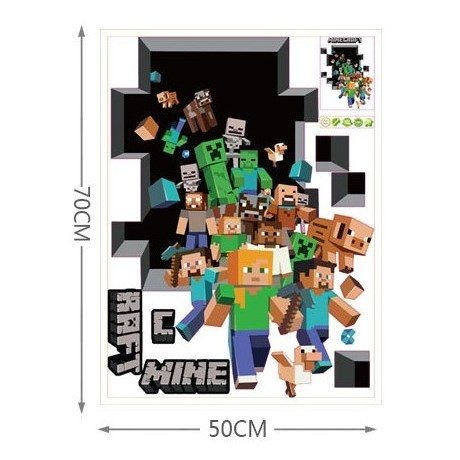 Наклейка на стену Minecraft Family Sticker - фото