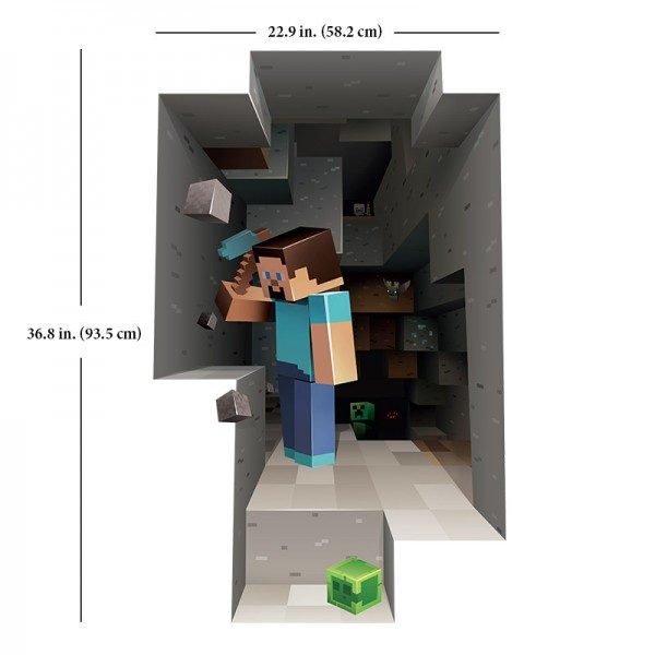 Наклейка на стену Minecraft Digging Wall Cling Sticker - фото