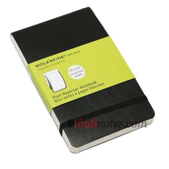 Записная книжка Reporter Soft (нелинованная), Large, черная - фото